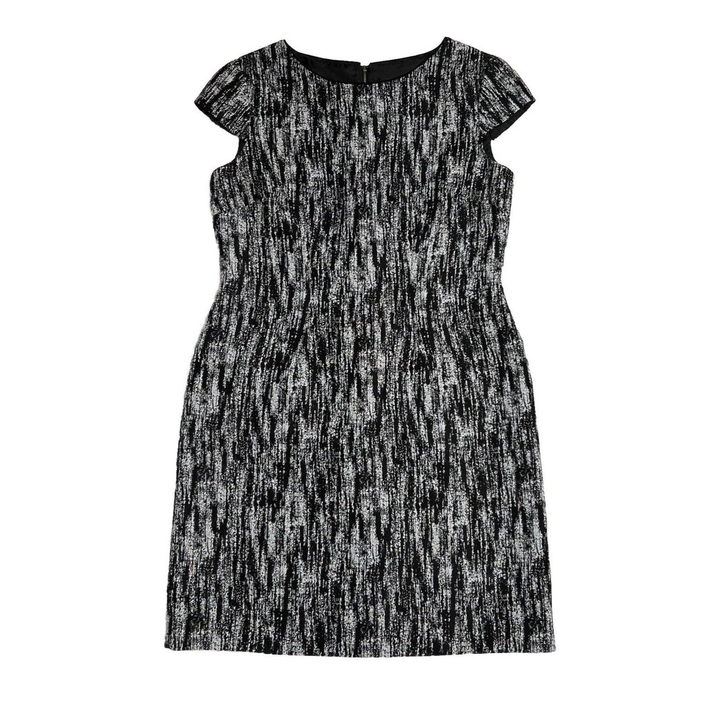 Tahari Arthur S. Levine Sheath Dress Women's 12  Black Multicolored Abstract